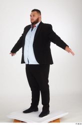 Man White Overweight Male Studio Poses